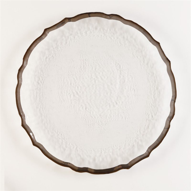 Wholesale glass charger plate PZ-011 - Image 4